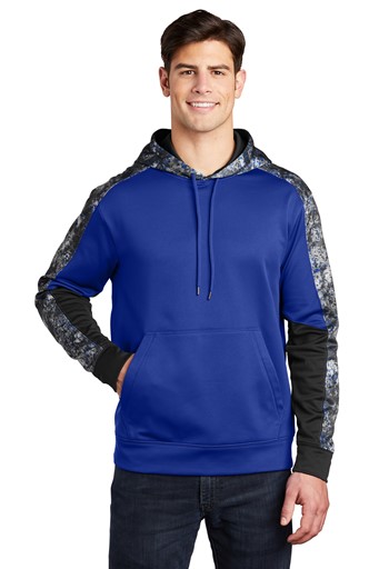 Sport-Tek® Sport-Wick® Mineral Freeze Fleece Colorblock Hooded Pullover