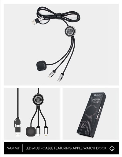 SAMMY- LED Multi-Cable w/APPLE Watch Charger