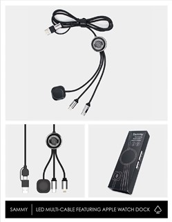 SAMMY- LED Multi-Cable w/APPLE Watch Charger